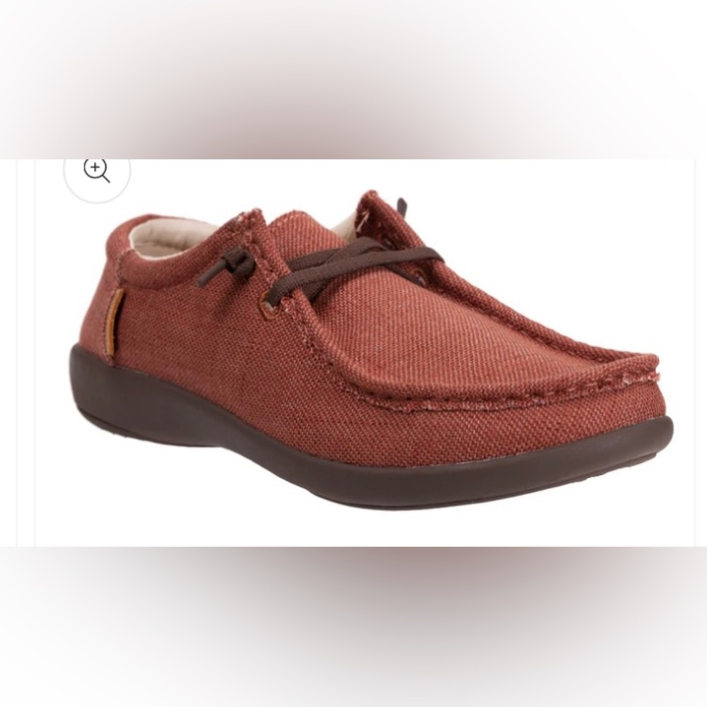 Waco REVITALIGN Men's Rust Loafers 7.5 EE (wide) Waco Carefree Brick-NWT